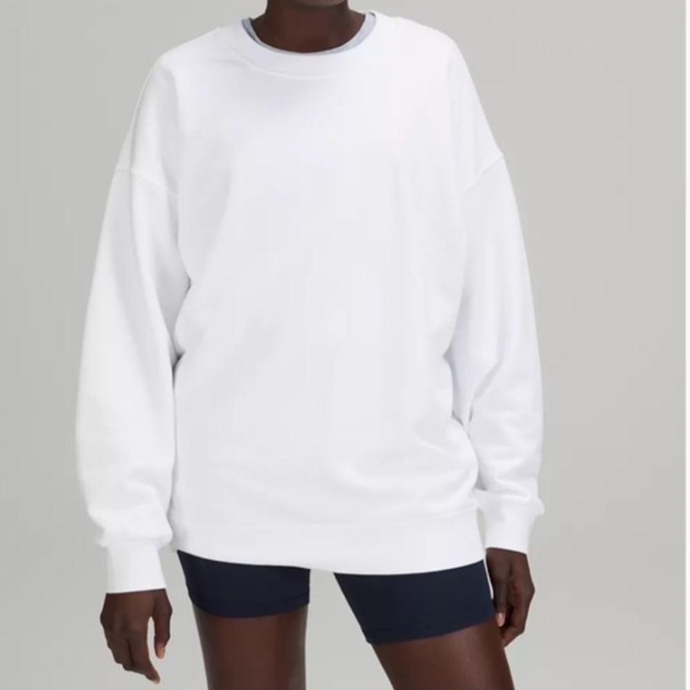 Lululemon Perfectly Oversized‎ Crew Sweatshirt White Size 14 Athleisure